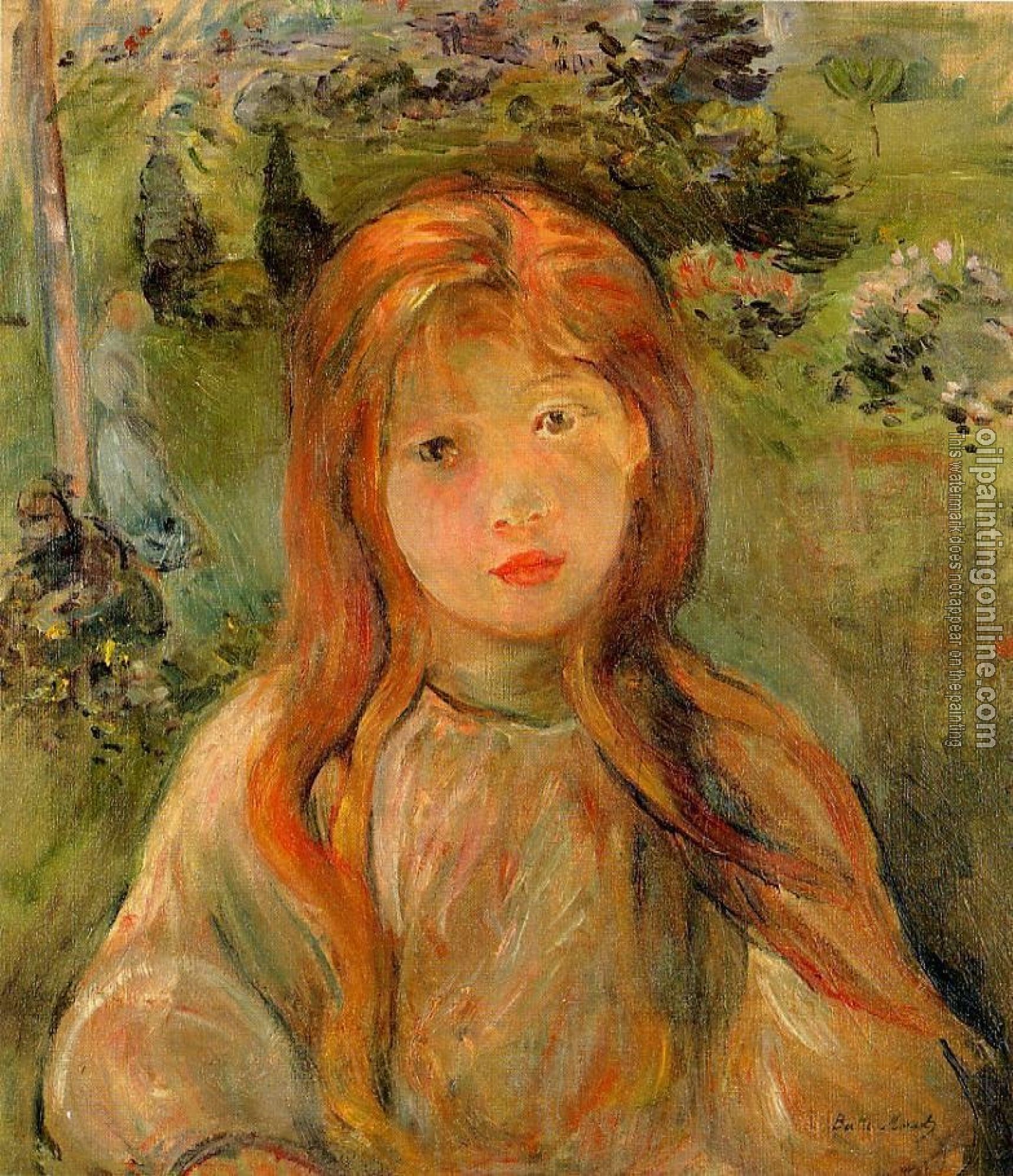 Morisot, Berthe - Little Girl at Mesnil
